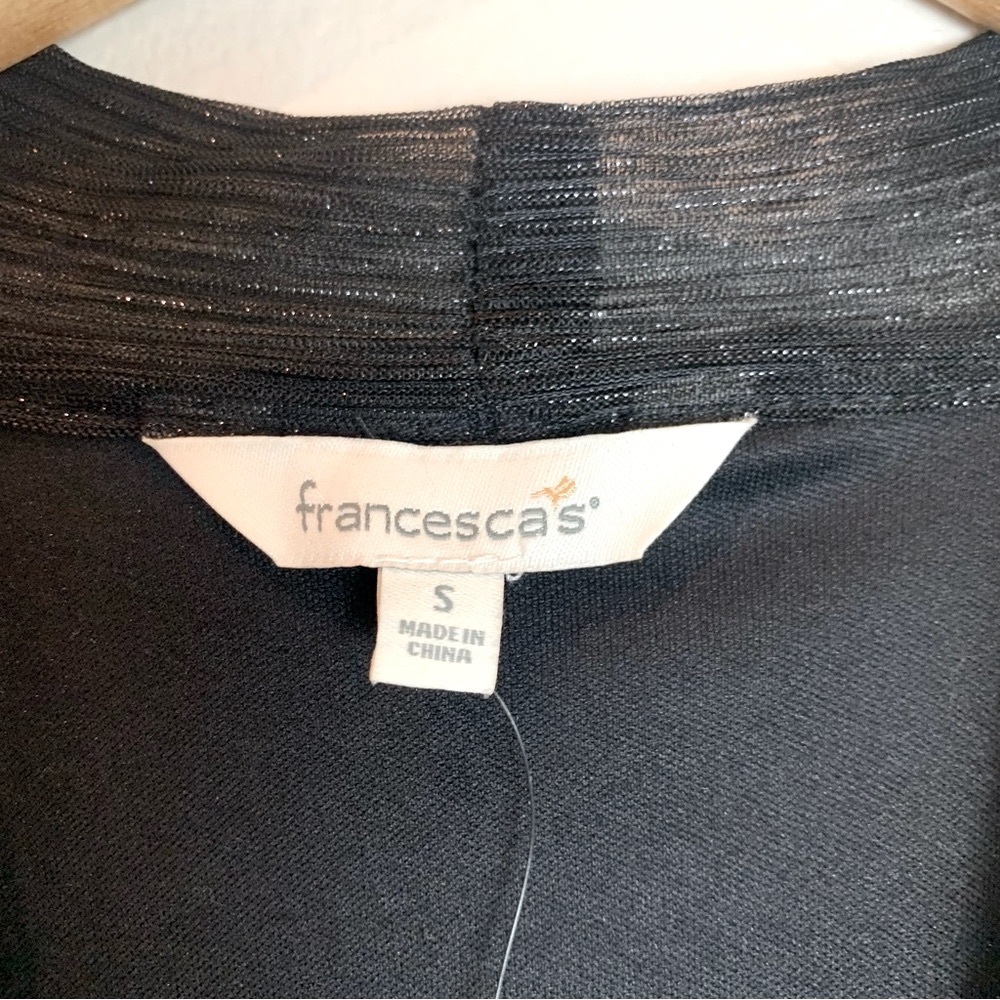 NWT Francesca’s Black Sleeveless V-Neck Dress Small - Picture 7 of 8